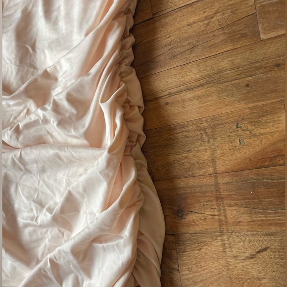 Beige Mini Ruched Cami Dress - Picture 3 of 3